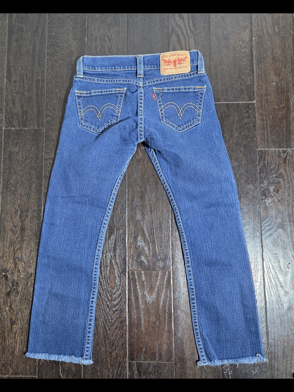 Levi's Women's Type 1 Tough Boot Stretch Low Rise 7mX26 Inseam Rough Hem